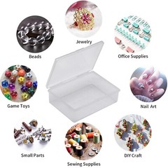 Lot Clear Plastic Storage Container Box Craft Organizer DIY Coins Screws Jewelry