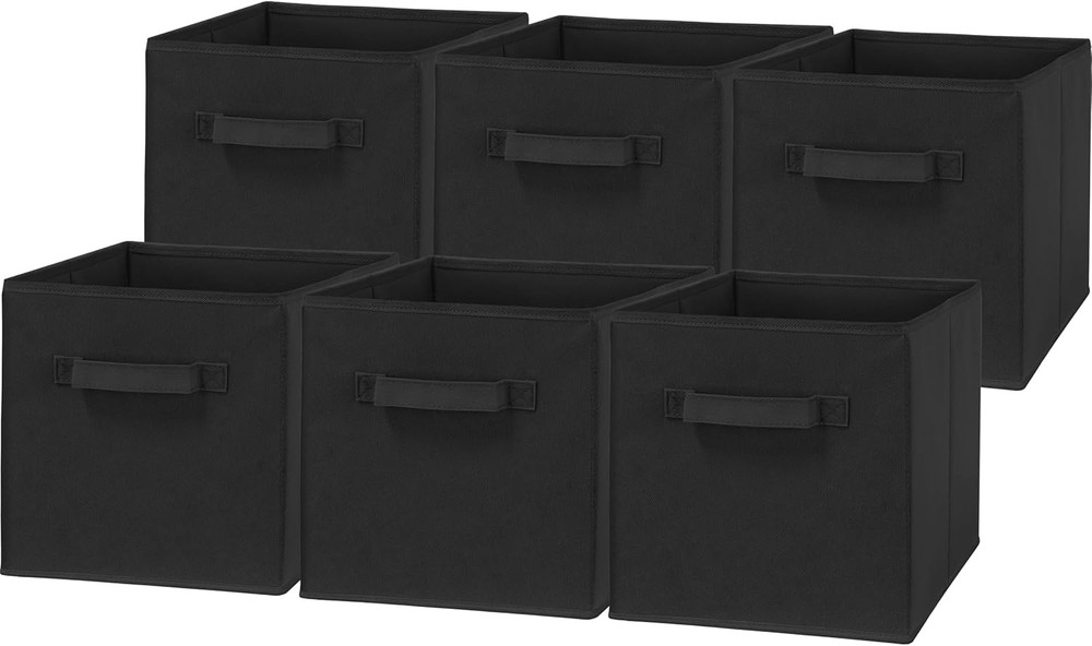 Minimalist Home Foldable Cube Storage Box, 11 inches, Black