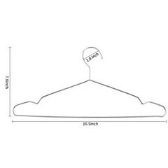 100 Pack Wire Hangers 16.5 in Heavy Duty Metal Hangers Ultra Thin Space Saving
