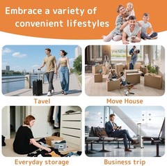 12 Pack Vacuum Bags for Travel with Rechargeable Air Pump, Carry-On Compressi…