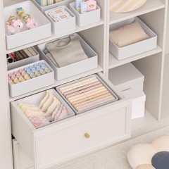 Vegan Leather Drawer Organizers,8 Pack Makeup Storage boxes,Vanity Drawer Lux…
