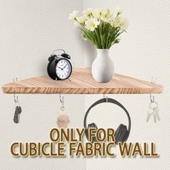 Cubicle corner shelf with hook：3pcs 16.5in wood triangle cubicile hanging she…