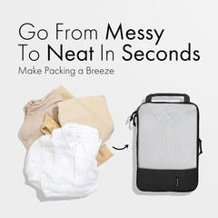 Best Not Made In China 6pc Compression Packing Cubes For Travel Suitcase and