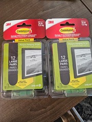 3M Command Strips 12 Large Picture Poster Hanging Black Includes Level 2 Pack
