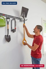 Rubbermaid FastTrack Garage Storage Utility Hooks 5 Piece Black All in One Rail