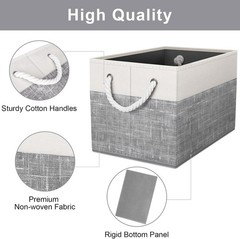 Storage Bins 2-Pack, Foldable Storage Baskets for Organizing Toys, Books, She…