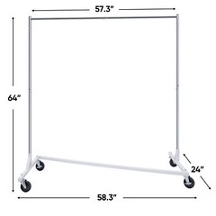 Heavy Duty Garment Rack Rolling Clothes Rack Collapsible Clothing Rack On Wheels