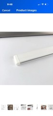 Picture Hanging Kit 59 in Wall-Mounted Rail Track w/ 4 Hooks Steel Cables White
