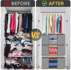 2 Pack Clothes Storage Bags, 24 Gallon Storage Containers with Reinforced Handle