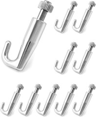 Art Gallery Display Wire Rope Hanger Hooks, 10 Pack Adjustable Metal Hooks Fit 2