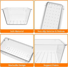Stormiracle 32 PCS Clear Plastic Drawer Organizer Set, 4-Size Vanity Organizer T