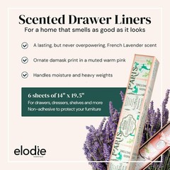 Scented Drawer and Shelf Liners – Vintage Charm – Six (6) Large 14 x 19.6 Inch S
