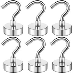 8 Pack Magnetic Hooks for Cruise Cabins, Neodymium Magnets with Hooks, Hea