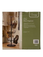 OBO👟⭐ NEW CANOPY 3-TIER ADJUSTABLE SHOE ORGANIZER FREESTANDING STORAGE RACK 👟⭐