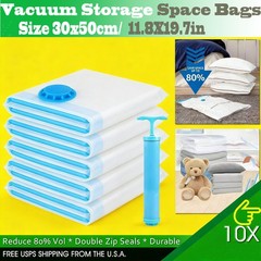 Vacuum Storage Seal Bags for Comforter Blanket Bedding Clothing Pillows of Trip