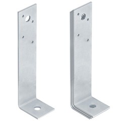 4 PCS L Shaped Concrete Angle Bracket Post Anchor For Deck 23/8x2x10 Inch