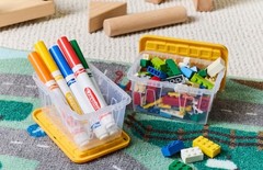 Teeny Commander MINI Clear Stackable Tote 0.38QRT with Standard Snap Lid – NEW