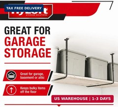 HyLoft Adjustable Garage Ceiling Mount Storage Rack Kit, Ceiling Shelving Mounts