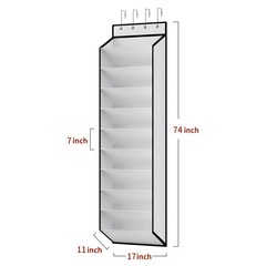 KEEPJOY 10 74 inches (L) x 17 (W) x 11 (D), White-1 Pack of 10