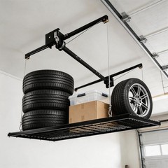 Overhead Garage Ceiling Mounted Storage Rack Lift Heavy-duty Height Adjustable