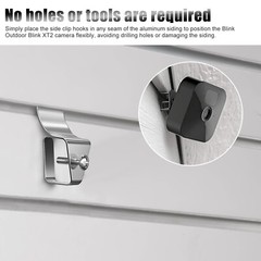 10Pcs No-Hole Needed Vinyl Siding Clips Hooks Heavy Duty Hanger Security Camera