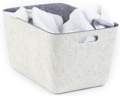 Stylish 3-Pack Medium Tall Storage Bins – Eco-Friendly Felt Design