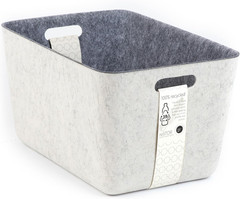 Stylish 3-Pack Medium Tall Storage Bins – Eco-Friendly Felt Design
