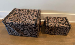 Container Store Fabric Closet Storage Boxes Organization Organizer Zip Brown