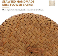 Handmade Seagrass Mini Baskets with Lids – Set of 2 for Home Decor