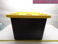 QTY=4; Project Source Commander Large 27-Gallon Black Heavy Duty Tote w/ Lid