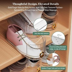 20 Pack Clear Adjustable Double Layer Shoe Stacker Closet Space Saver