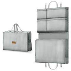 Portable Suitcase Organizer, Collapsible Hanging Travel Storage Bag for Clothes