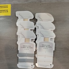 6 sets of 2 Count Silicone Label Bands – tital 6 white +6 gray. Free Shipping