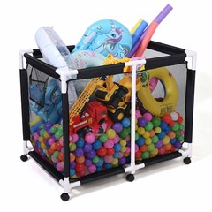 Yescom Extra Large Mesh Pool Storage Bin 214 Gallon 6 Wheels Rolling Toys Cart