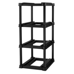 (2 pack) 4 Tier Tote Rack, Holds Four 27 Gallon Industrial Storage Totes, Heavy