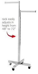 Only Hangers Commercial 2-Way Heavy Duty Straight Arms with “X” Style Base