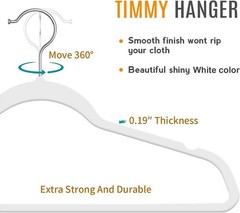 50 Plastic Hangers 17.7 Inch Non-Slip, Space Saving Closet Organizers, Heavy …
