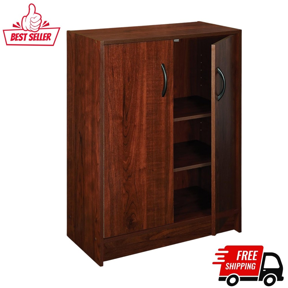 NEW 2 Door Stackable Organizer Dark Cherry