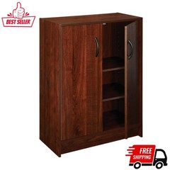 NEW 2 Door Stackable Organizer Dark Cherry
