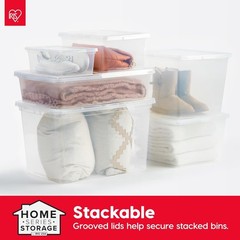 Effortless Organization with 20 Clear Stackable Storage Bins – 6 Qt, BPA-Free