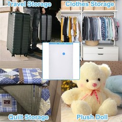 10 x Jumbo Vacuum Storage Bags Travel Space Saver Garment Seal Clothes Hand Pump