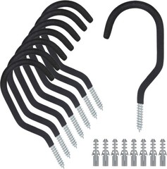 Alloy Steel Ceiling Hooks – 8 Pack Heavy-Duty Hooks for Plants and Bicycles