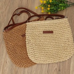 Summer Straw Crossbody Bag Women Beach Woven Shoulder Handbag Purse Boho Tote US