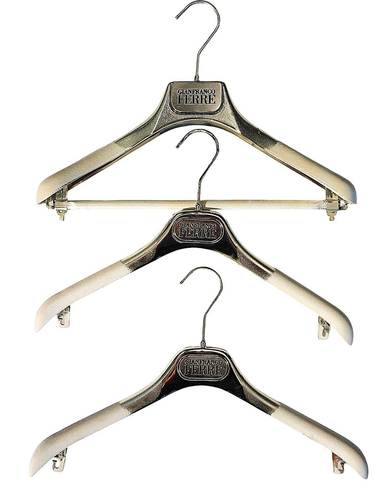 GIANFRANCO FERRE 3 Large Rubber Coated Coat Jacket Suit Dress Pants Hangers 15″