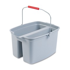 Rubbermaid Commercial 262888GY 19 qt. Plastic Double Utility Pail – Gray New