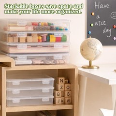 Jetec 6 Pieces Mini Plastic Clear Beads Storage Containers Box for Collecting…