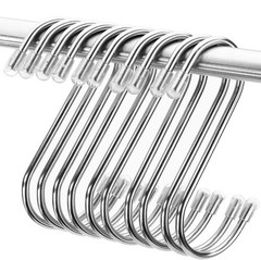 10 Pcs S Hooks for Hanging, 3.07 Inch Heavy Duty Stainless Steel S Shaped S H…