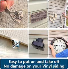Vinyl Siding Hooks Stainless Steel Clips for Outdoor Decorations Security