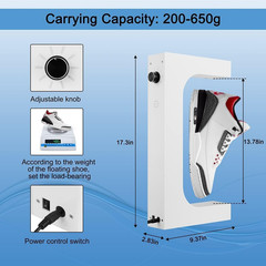 Levitating Shoe Display Stand with 360° Rotation & LED Lights – Premium Gift