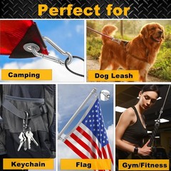 Versatile Heavy Duty Snap Hooks – 12 Pcs Stainless Steel for Outdoor Adventure